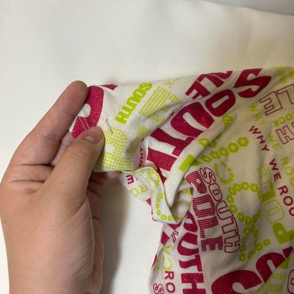 South Pole vintage green and pink y2k top - Picture 2 of 6